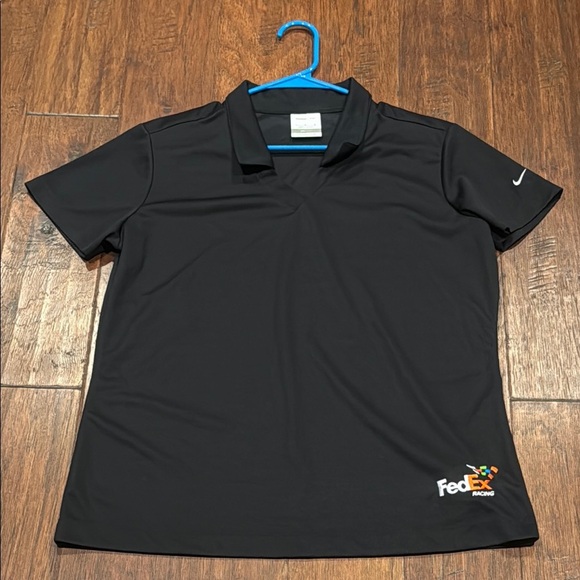 Nike Tops - Large FEDEX RACING Nike Golf Black Dri-FIT Polo